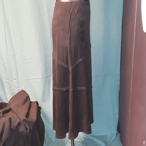 Chiasso Long Soft Brown Maxi Skirt Asymmetrical - Picture 4 of 8